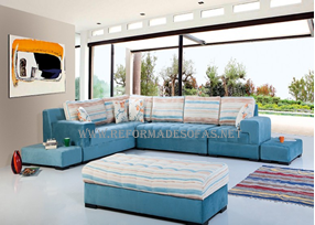 sofa azul sofa azul